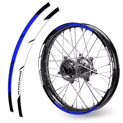 Blue STRIPE04B Rim 21  18  Wheel Decals Tape For YZ 250FX 15 16 17 18 19 20 21 • $39.85