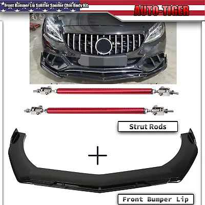 For Mercedes Benz C Class W205 Front Bumper Lip Splitter Spoiler Chin Body Kit • $69.99