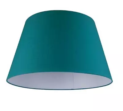 Ceiling Light Shade Easy Fit Lokombi Teal Fabric Dyed Light Cover 40cm GoodHome • £6.95