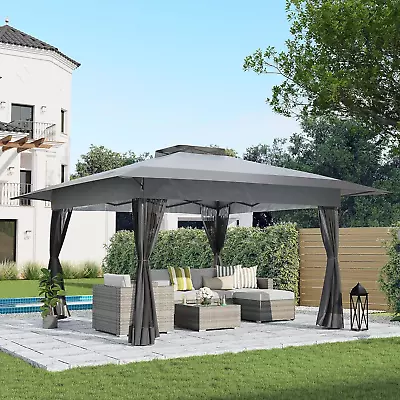 13’X13’ Pop Up Gazebo Outdoor Canopy Tent Shade With Metal Frame Mosquito Netti • $211