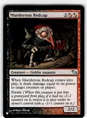 The List Reprints Murderous Redcap • $1