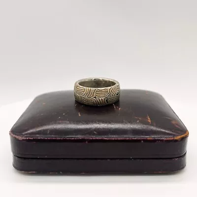 Silver Mokume-Gane Wide Band Ring • $565