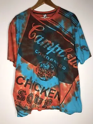 $75 • Buy Lemar And Dauley Soup Art Blue Orange Tie Dye Graphic Men's Street XL T-Shirt