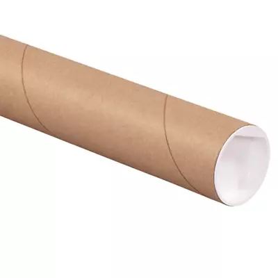 Kraft Mailing Tubes With Caps 2 1/2  X 18  Pack Of 34 For Shipping Storing  • $89.30