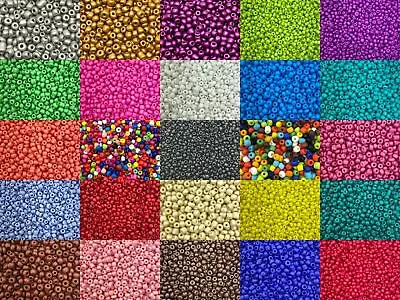 £2.49 • Buy Opaque Glass Seed Beads - Size 6/0 (approx 4mm), 50g Pack, 35+ Colour Choices