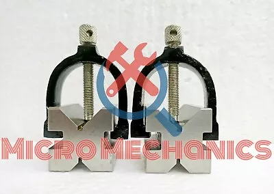 $38.99 • Buy Precision Engineers Vee Blocks With Clamps Set V Block Matched Pair India's Best
