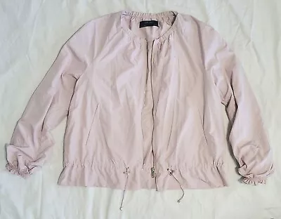 $19.99 • Buy Women's Zara Basic Outerwear Lightweight Pink Jacket Full Zip Tie Waist Small