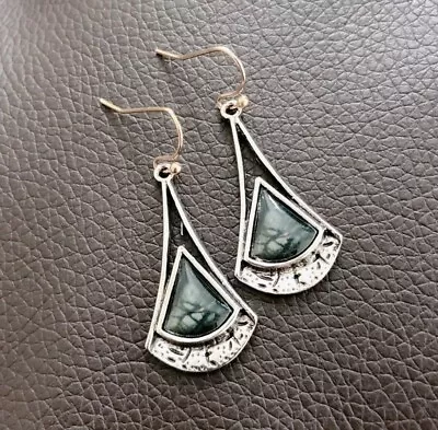 £4.29 • Buy Boho Ethnic Silver Triangle Drop Dangle Earrings UK Seller