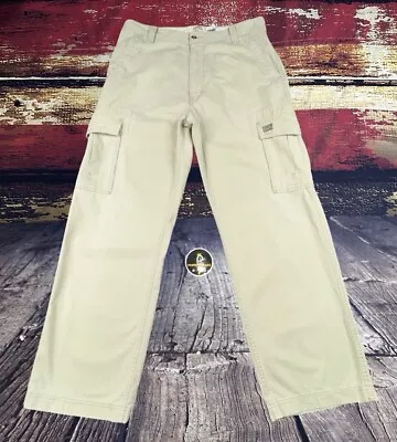 VTG Levis Mens Cargo Pants 36x32 Loose Fit Straight Baggy Khaki Beige Skate Y2k • $37