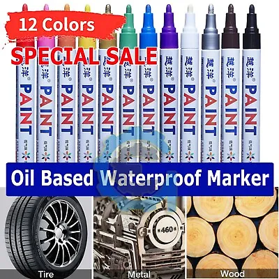 Tire Paint Marker Pen Car Tyre Rubber Permanent Universal Waterproof Oil Based  • $2.89