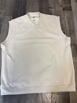 Nike Golf Beige Sweater Vest Sleeveless Men’s Sz XL Casual . • $19.88