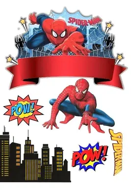 Spiderman Personalised Printed Edible Birthday Cake Topper Decoration • £5.99