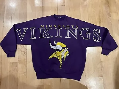 Vintage XL? Minnesota Vikings Spell Out NFL Football Sweatshirt Missing Tag 1993 • $59.99