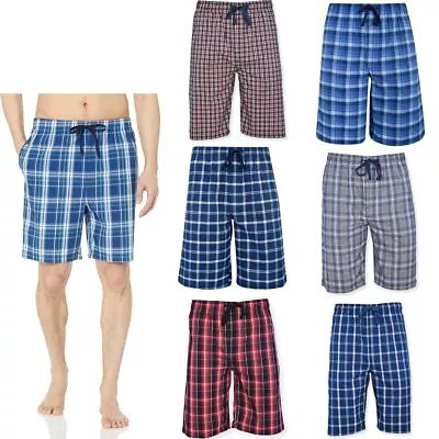 2-Pack: Men's Ultra Soft Plaid Lounge Pajama Sleep Wear Shorts Men Sleepwear • $18.20