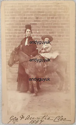 Cdv Cleethorpes Girl On Donkey Rare A V Clark Named Rumble Antique Photo • $85.85
