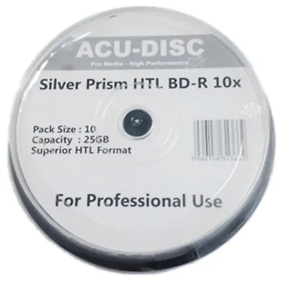 £12.99 • Buy 20x BD-R ACU-DISC BLU-RAY 6X SPEED SILVER TOP DISCS 25GB 