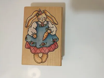 Rubber Stampede BETSY BUNNY Rabbit Rag Doll Patchwork Stamp Wood Mount 4.25 X 3  • $4.86