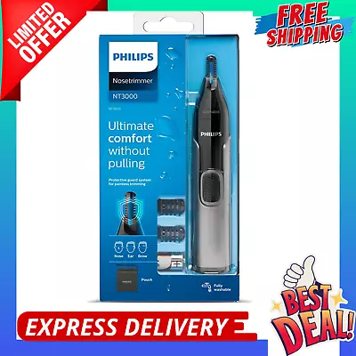 $38.99 • Buy Philips Series 3000 Nose Ear Eyebrow Hair Trimmer Shaver/Comb Washable NT3650/16