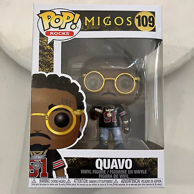 Funko Pop Rocks Vinyl Quavo #109 Migos 2019 Vaulted Bobblehead Music 37854 • $34.99