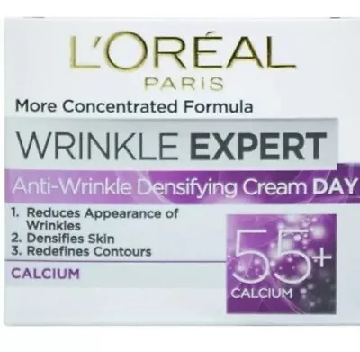 Skin Expert L'Oreal Paris Wrinkle Expert Day Cream 55+ Calcium 50ml NEW • £7.95
