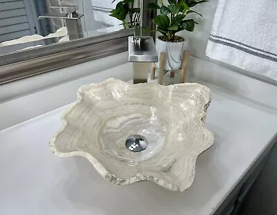 Onyx Stone Sink /Modern Irregular Natural Stone Bathroom Vessel Sink • $599