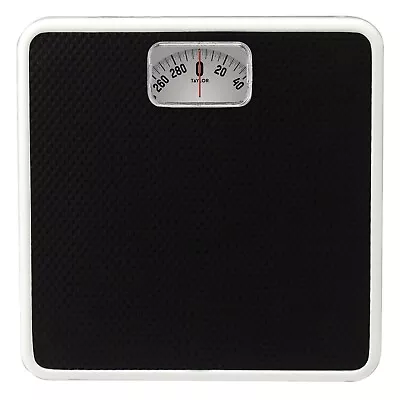 T.aylor 9.8” X 9.8” 300 Lb Analog Dial Bathroom Scale With Dial Display Black • $12.99