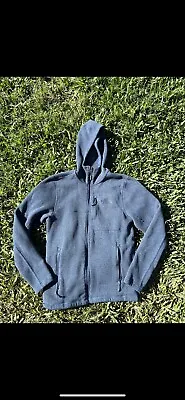 The North Face Full Zip Up Hoodie Men's Size Small Navy Blue Zip Pockets • $22