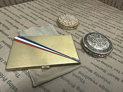 Vintage Volupte Cigarette Holder WWII And Two Compacts- Rex And Unknown • $50