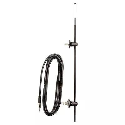 BLACK Mast & Base AM FM Radio Antenna VW Bug Beetle & Bus Dual Side Post Mount • $29.95