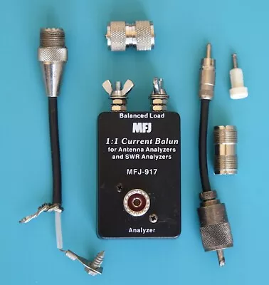 MFJ-917    1:1 Current Balun For Antenna And SWR Analyzers MinT)  + Connectors • $25