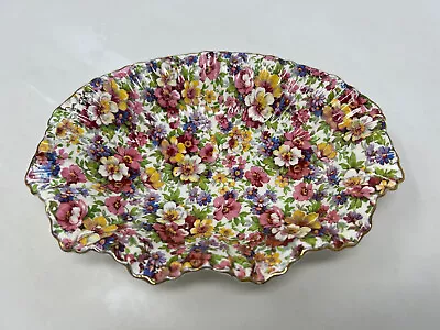 £77.31 • Buy Vtg. Chintz Fenton Oval Shell Tray Dish  Du Barry  James Kent Ltd. 9  Long