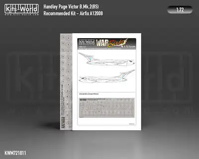 Kits-World M721011 1:72 Handley-Page Victor B.2 Canopy & Wheels Paint Mask (Outs • £5.39