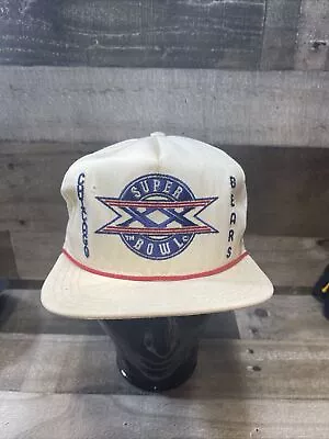 Vintage 1985 Chicago Bears Super Bowl XX Cotton Trucker Hat Cap Snap Back NFL • $19.99