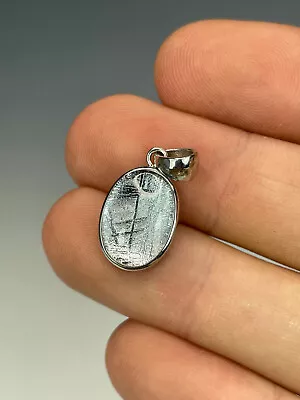 3.73g METEORITE MUONIONALUSTA Pendant SILVER.925 #MET14 • £94.42