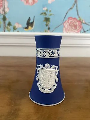 Adams Tunstall Blue Jasper Dip Tapered Spill Vase Ventnor • £27.96