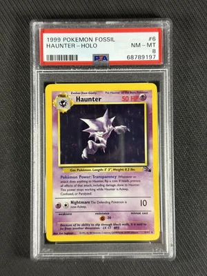 $23.50 • Buy Pokemon Card PSA 8 NM-MT Haunter 1999 Fossil Set Ultra Rare Holo WotC #6