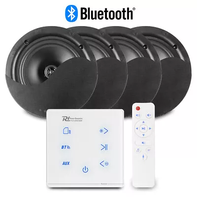 Bluetooth Ceiling Speaker Set - 4x NCSS8B 8  And A100W Home Audio Music System • £259