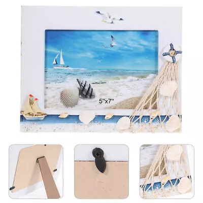 Nautical Beach Style Wooden Picture Frame • £15.69