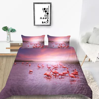 Flamingo Red Whirlwind Quilt Cover Set Full Queen Quilt/Doona Cover Pillowcase • $23.09