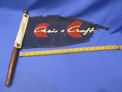 Vintage Chris Craft Flag And Pole Wood Boat • $145