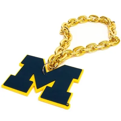 Michigan Wolverines NCAA Touchdown Fan Chain 10 Inch 3D Foam Necklace • $44.95