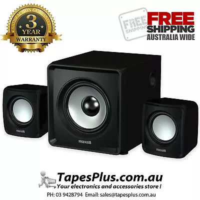 Computer Speakers Hitachi Maxell Cube USB Powered Bass Loud Style PC Speaker • $36.95