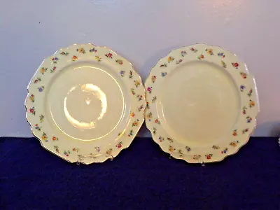 Vintage W.S. George Lido Canarystone Dinner Plates Set Of 2 • $16.14