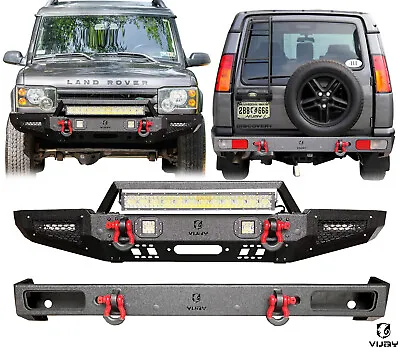 Vijay For 1999-2004 Land Rover Discovery 2 Steel Front And Rear Bumper W/Lights • $349.88