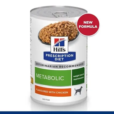 Hill's Prescription Diet Metabolic Wet Dog Food With Chicken Cans 3/12/24 X 370g • £15.90