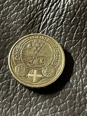 2010 £1 One Pound Coin BELFAST City Official Badge Capital Cities Of The UK • £5