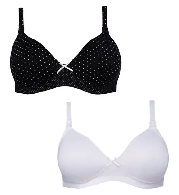 Ladies Famous Make Maternity Nursing T-Shirt Bra Pack Of 2. Cup Size DD-G • £10