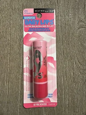 Maybelline Baby Lips Glow Lip Balm 01 MY PINK New!  Easter Basket Item • $5.99