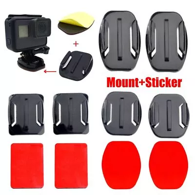 Adhesive Sticker Flat Curved Mounts Holder Pad For GoPro Hero Xiaomi Yi 4K • $5.12