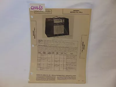  Sams Photofact Folder Manual & Schematic Midwest Radio Model P-6 & Pb-6 • $9.99